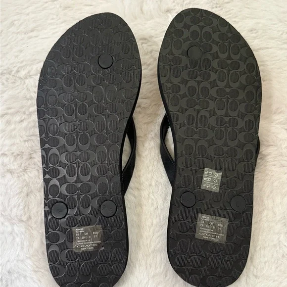 Coach Leopard Print Flip Flops - Picture 3 of 6